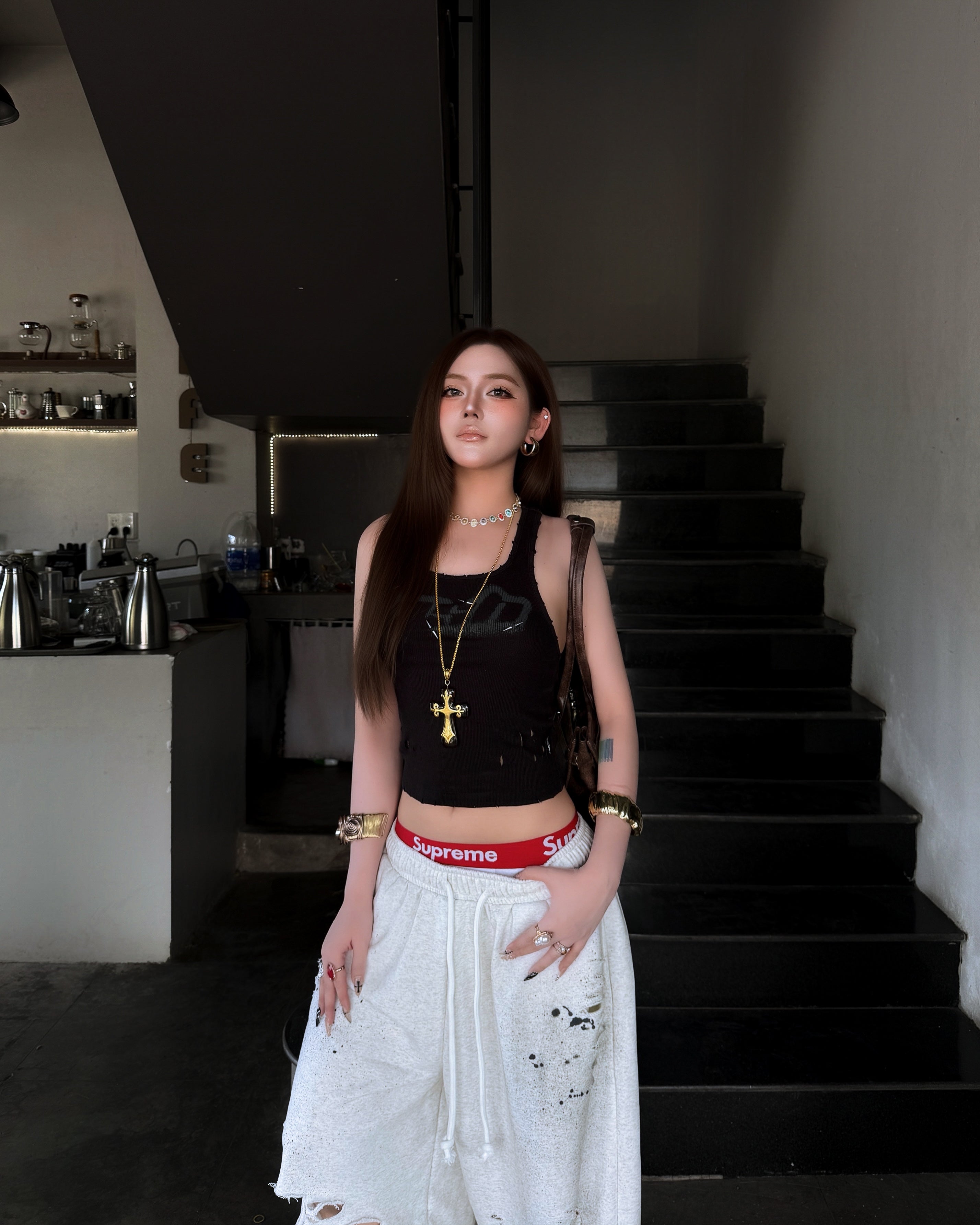 BLACK RAW PUNK TANKTOP