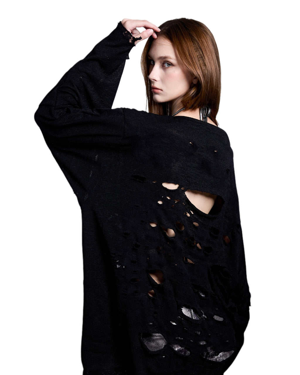 DISTROYED LONGSLEVES TOP