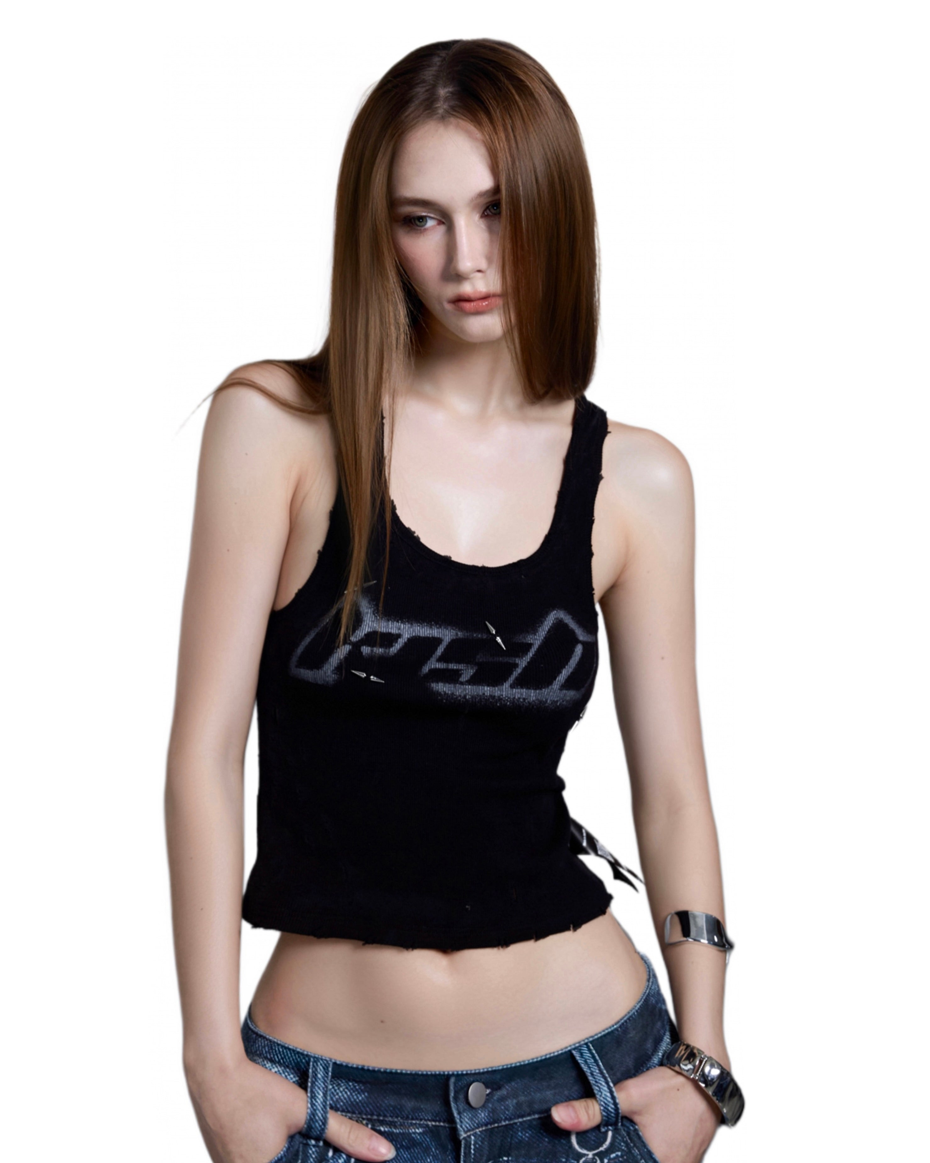 BLACK RAW PUNK TANKTOP