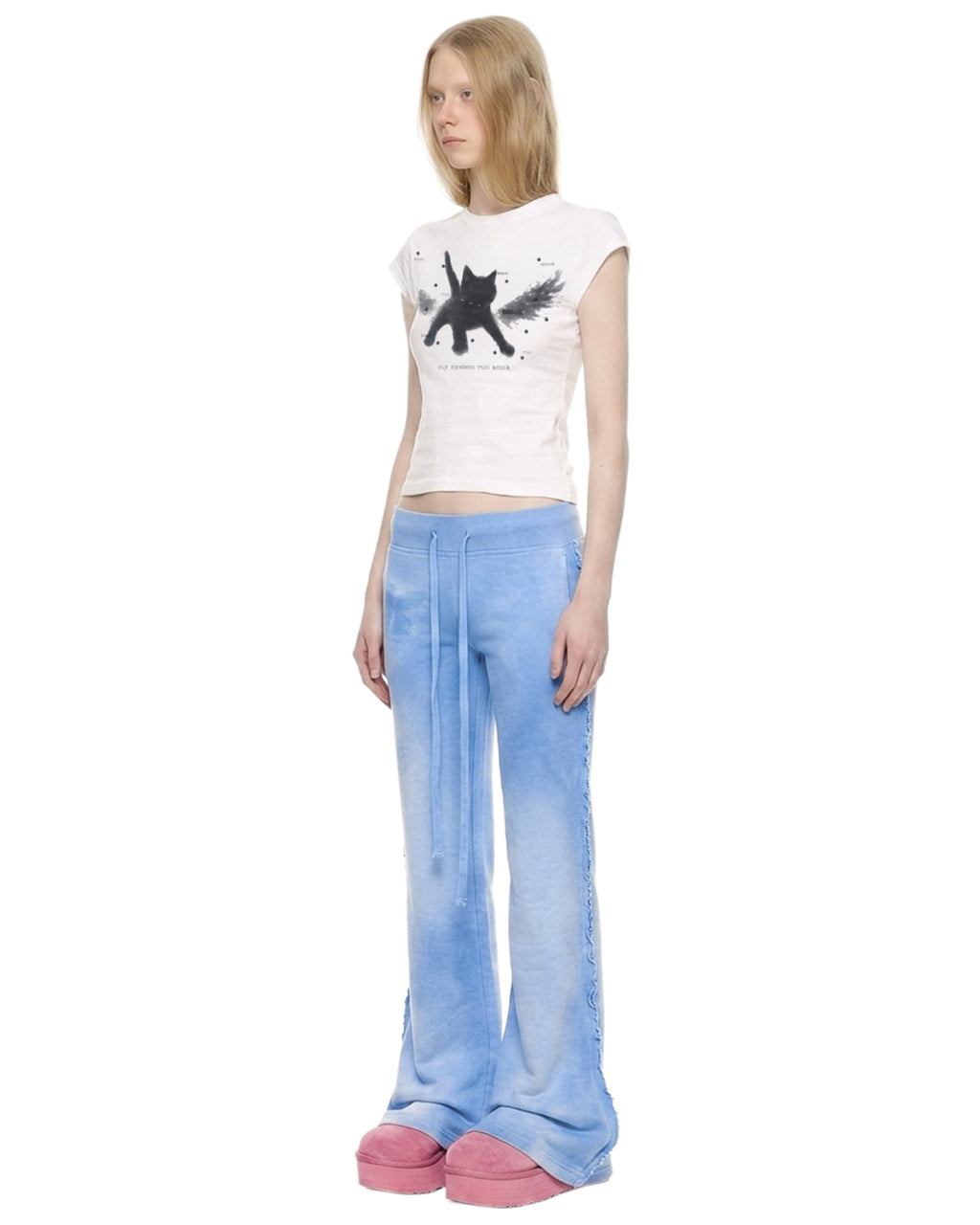 BABI BLUE FLARE SWEATPANTS